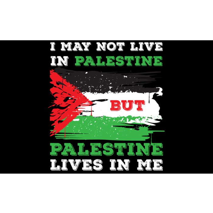 Palestine Flag Lives In Me. Free Palestine Gaza Palestinians Bumper Sticker