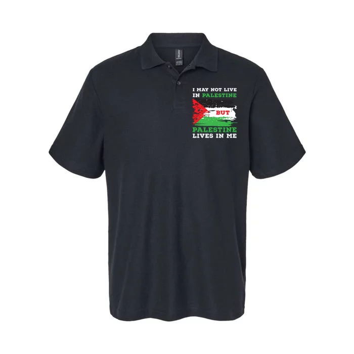 Palestine Flag Lives In Me. Free Palestine Gaza Palestinians Softstyle Adult Sport Polo