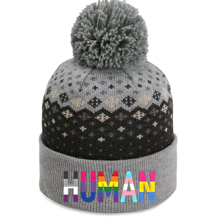 Pride Flags Lgbtq That Says Hu Gift The Baniff Cuffed Pom Beanie