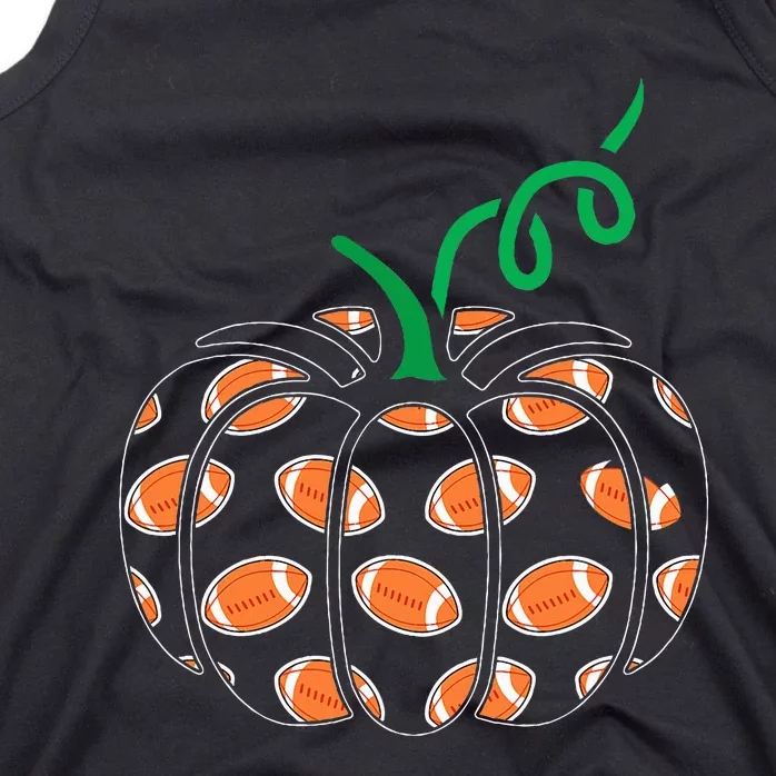 Pumpkin Football Lazy Halloween Costume Cool Sport Tank Top