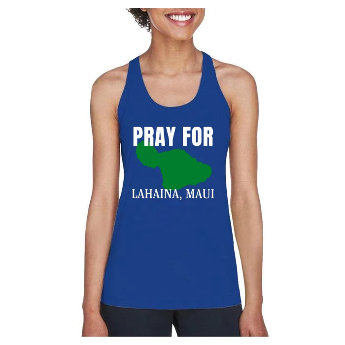 Pray For Lahaina Wildfire Support Gift Women's Racerback Tank