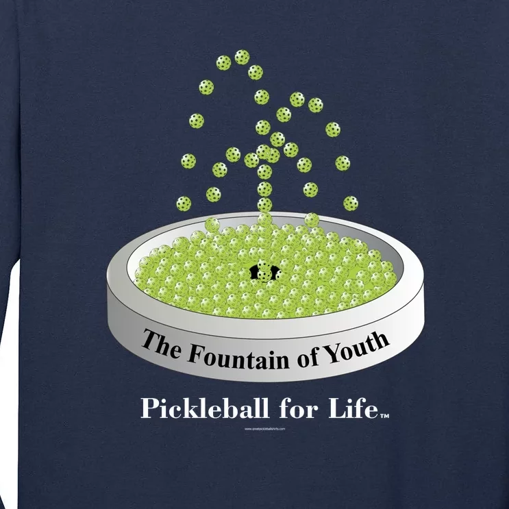 Pickleball For Life Fountain Green Tall Long Sleeve T-Shirt