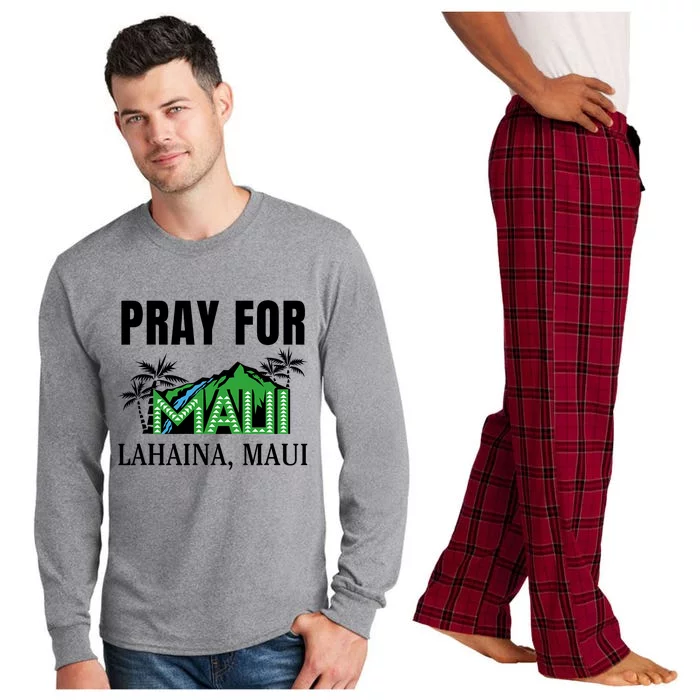 Pray For Lahaina Maui Hawaii Strong Wildfire Support Long Sleeve Pajama Set