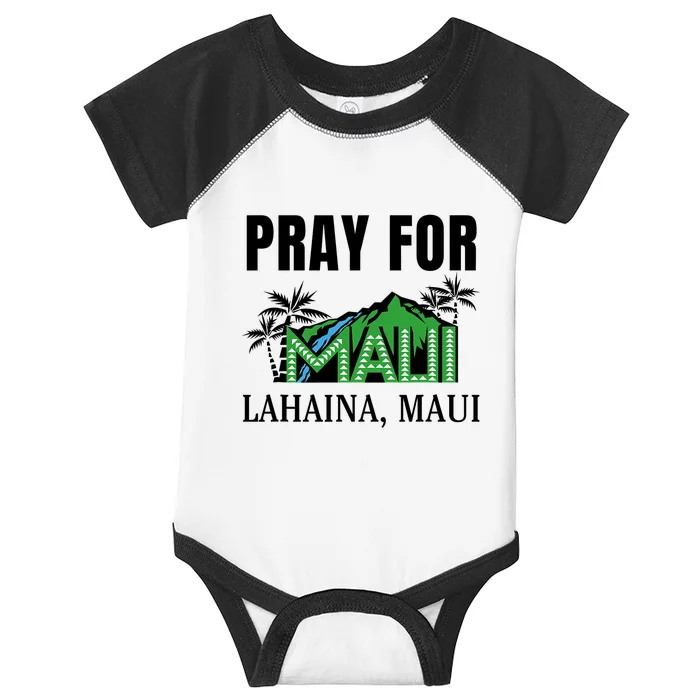 Pray For Lahaina Maui Hawaii Strong Wildfire Support  Strong Maui Infant Baby Jersey Bodysuit