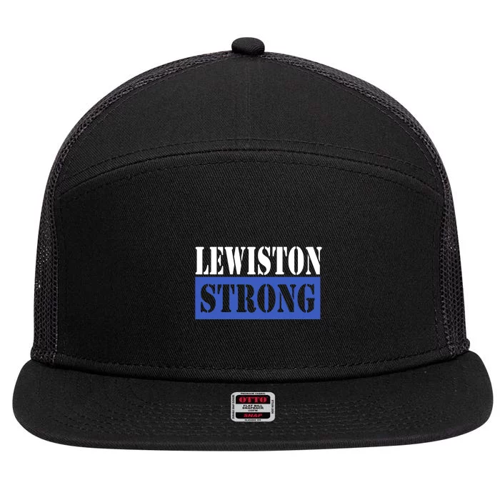 Pray For Lewiston Strong Maine State 7 Panel Mesh Trucker Snapback Hat