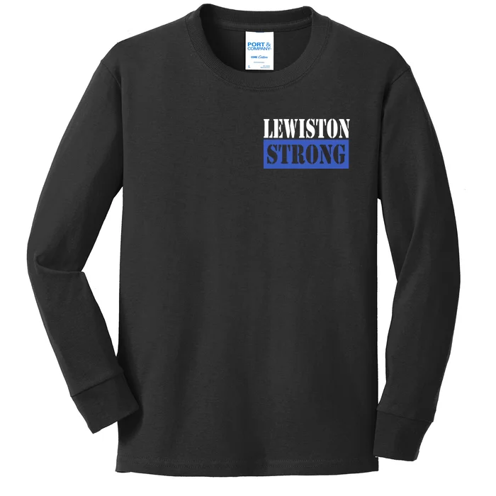 Pray For Lewiston Strong Maine State Kids Long Sleeve Shirt