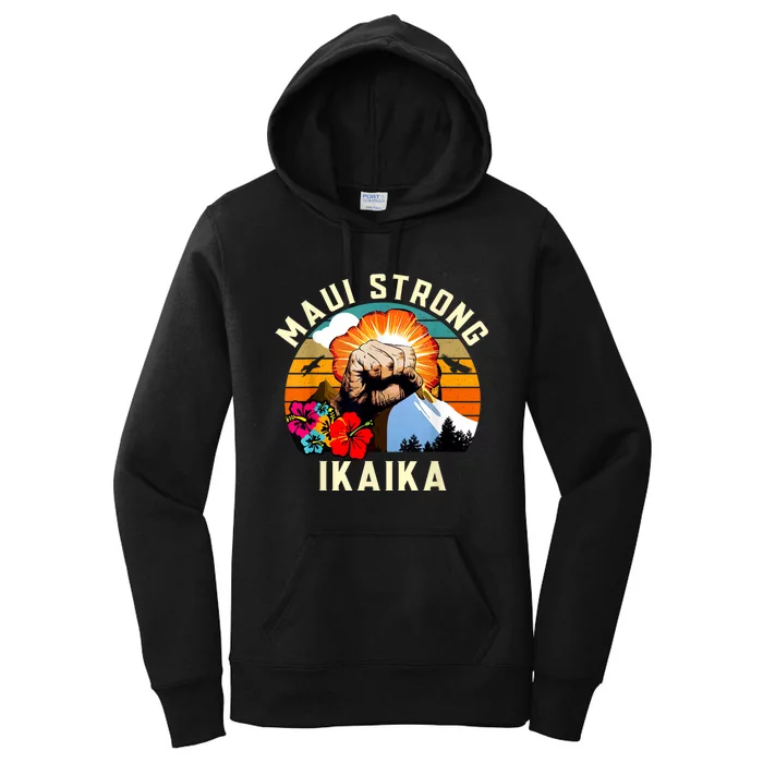 Pray For Maui Hawaii Strong Tee Apparel Matching Family Women's Pullover Hoodie