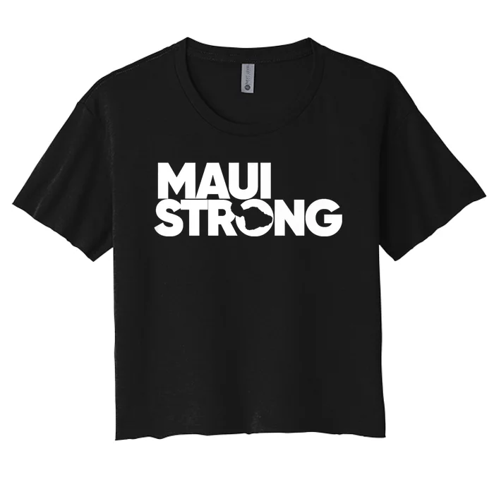 Pray For Maui Hawaii Strong Women's Crop Top Tee