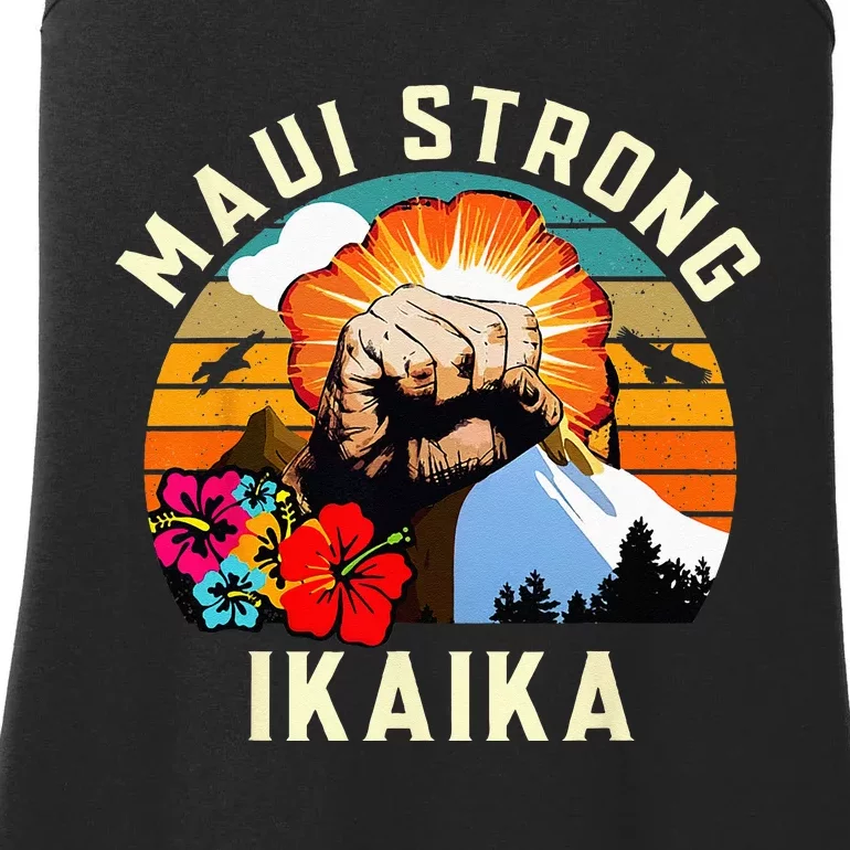 Pray For Maui Hawaii Strong Tee Apparel Matching Family Ladies Essential Tank