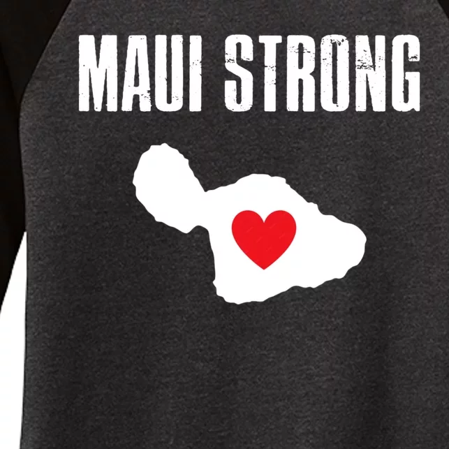 Pray For Maui Hawaii Strong Women's Tri-Blend 3/4-Sleeve Raglan Shirt