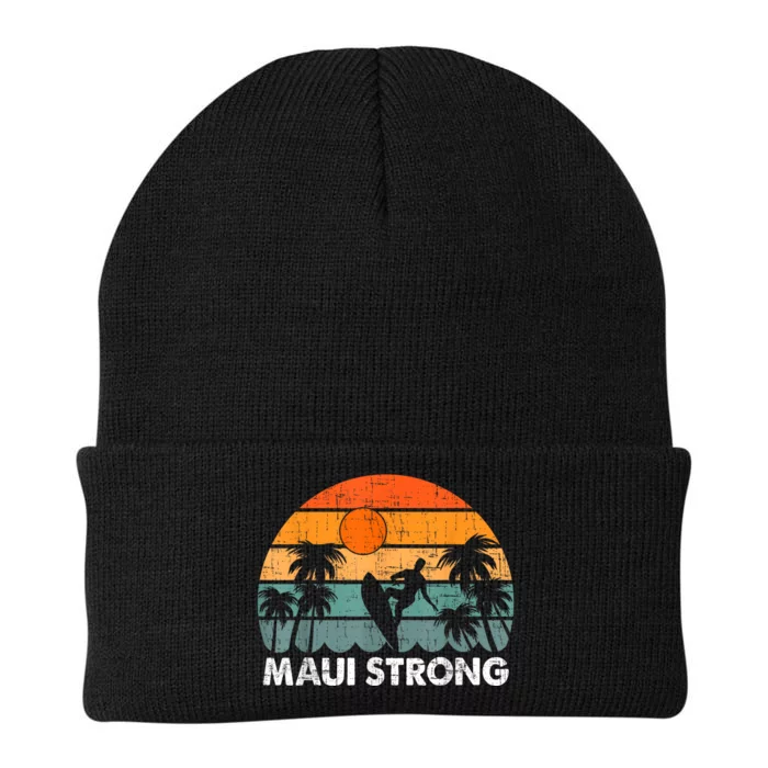 Pray For Maui Hawaii Strong Maui Knit Cap Winter Beanie