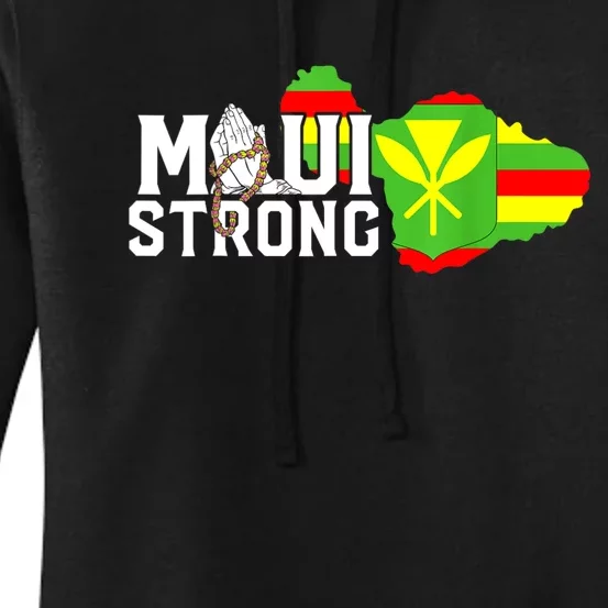 Pray For Maui Hawaii Strong Women's Pullover Hoodie