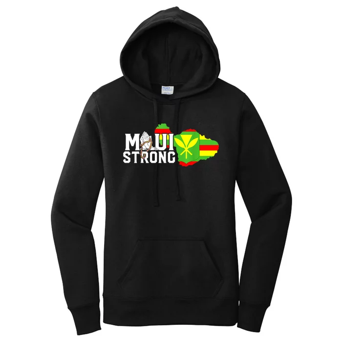 Pray For Maui Hawaii Strong Women's Pullover Hoodie