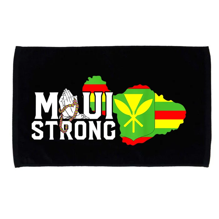 Pray For Maui Hawaii Strong Microfiber Hand Towel