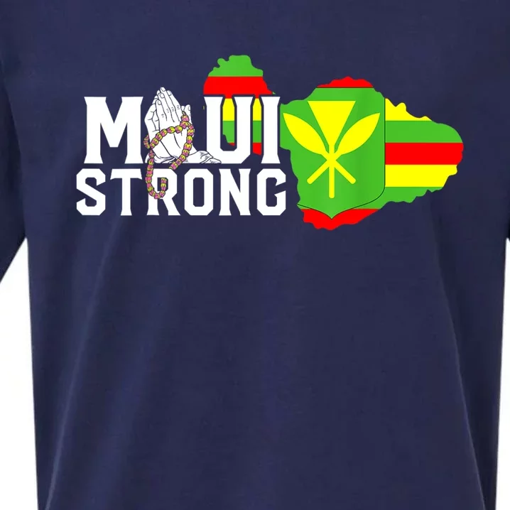 Pray For Maui Hawaii Strong Sueded Cloud Jersey T-Shirt