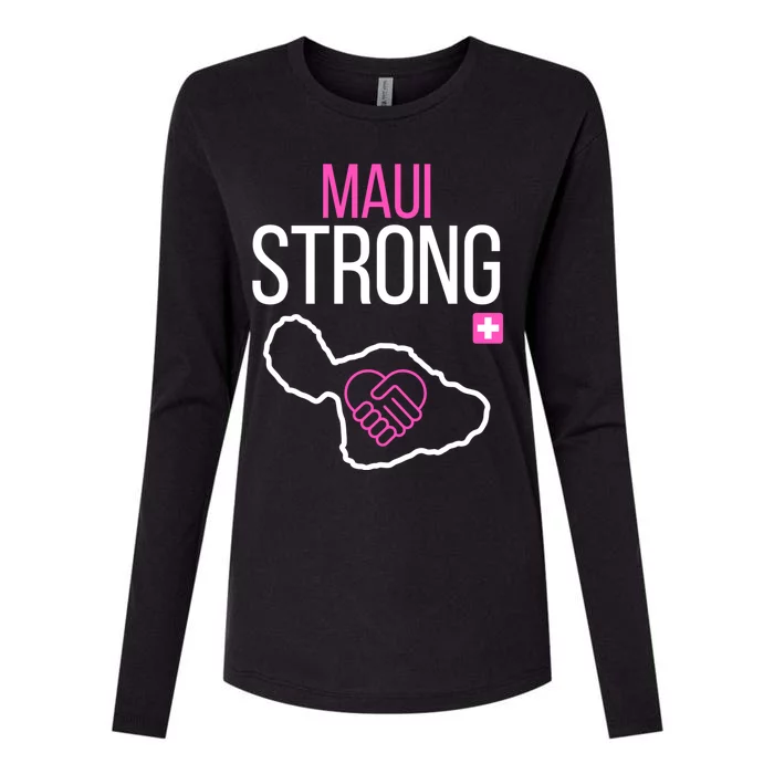 Pray For Maui Hawaii Strong Womens Cotton Relaxed Long Sleeve T-Shirt