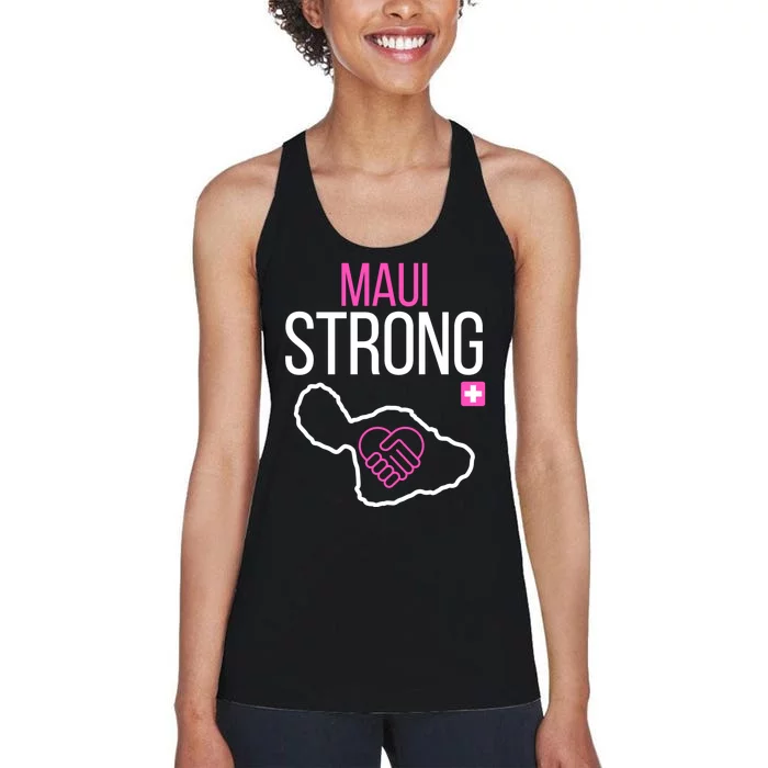 Pray For Maui Hawaii Strong Women's Racerback Tank