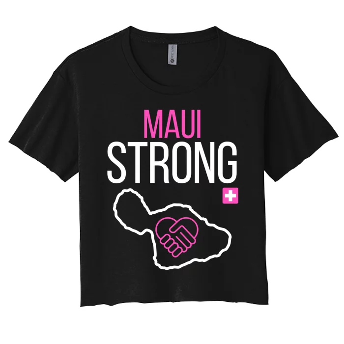 Pray For Maui Hawaii Strong Women's Crop Top Tee