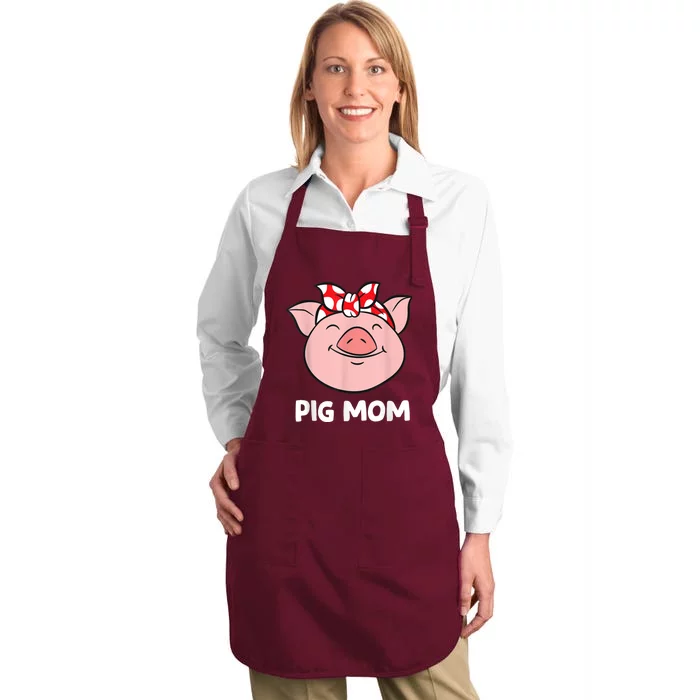 Pig Farmer Mom Love Pigs Pig Mom Funny Pigs Full-Length Apron With Pocket