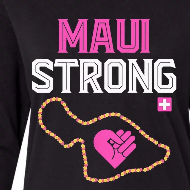 Pray For Maui Hawaii Strong Womens Cotton Relaxed Long Sleeve T-Shirt