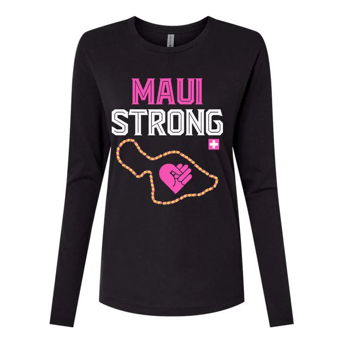 Pray For Maui Hawaii Strong Womens Cotton Relaxed Long Sleeve T-Shirt