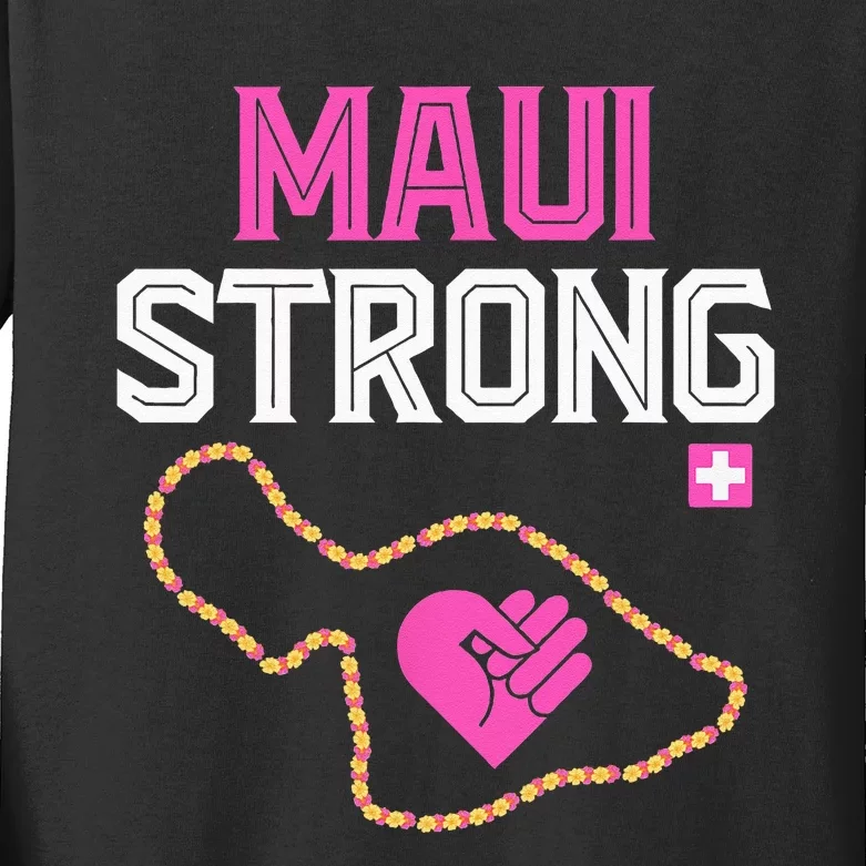 Pray For Maui Hawaii Strong Kids Long Sleeve Shirt