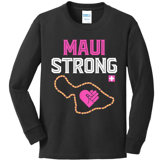 Pray For Maui Hawaii Strong Kids Long Sleeve Shirt