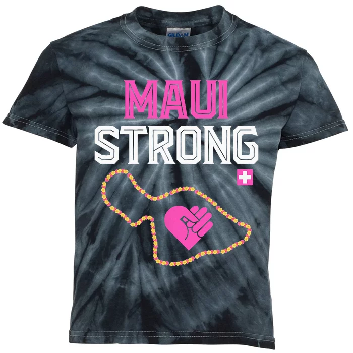 Pray For Maui Hawaii Strong Kids Tie-Dye T-Shirt