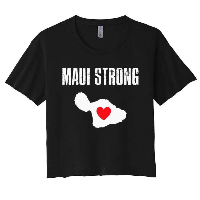 Pray For Maui Hawaii Strong Women's Crop Top Tee