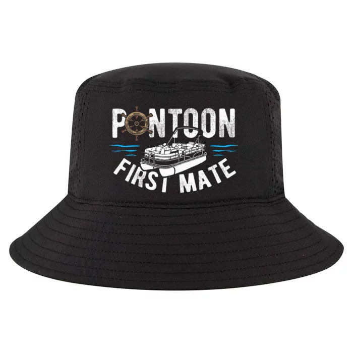 Pontoon First Mate Pontoon Boating Captain Pontoon Boat Cool Comfort Performance Bucket Hat