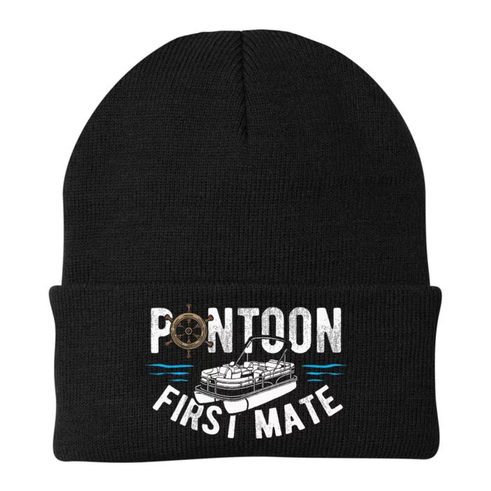 Pontoon First Mate Pontoon Boating Captain Pontoon Boat Knit Cap Winter Beanie