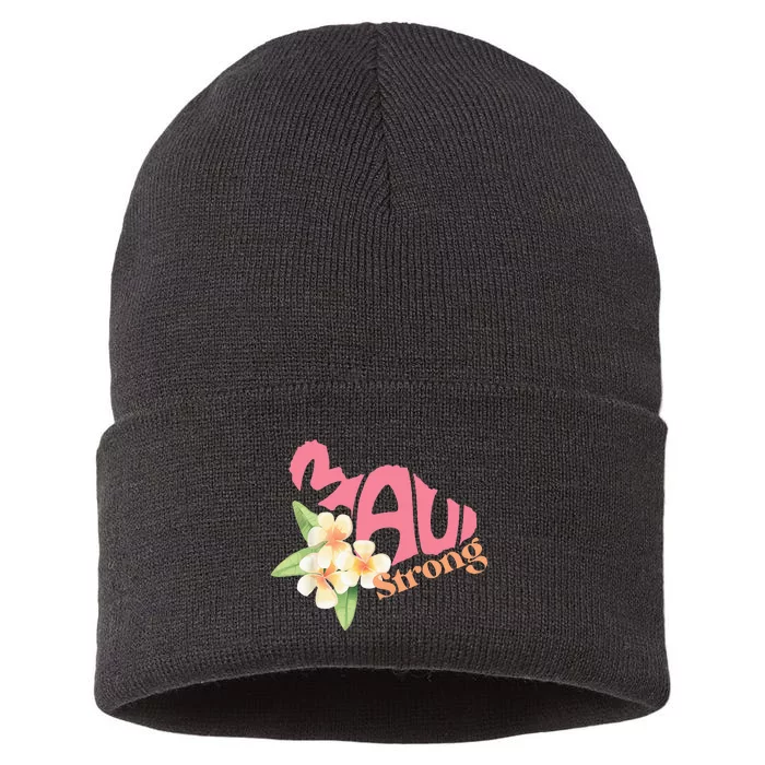 Pray For Maui Hawaii Strong Sustainable Knit Beanie