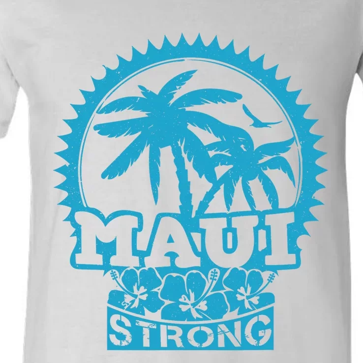 Pray For Maui Hawaii Strong Maui Support Hawaii V-Neck T-Shirt