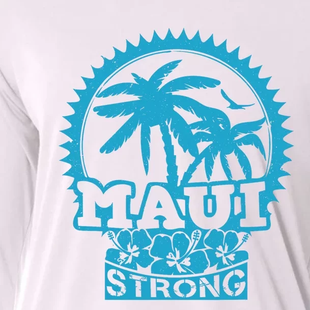 Pray For Maui Hawaii Strong Maui Support Hawaii Cooling Performance Long Sleeve Crew