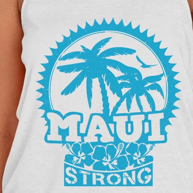 Pray For Maui Hawaii Strong Maui Support Hawaii Women's Knotted Racerback Tank