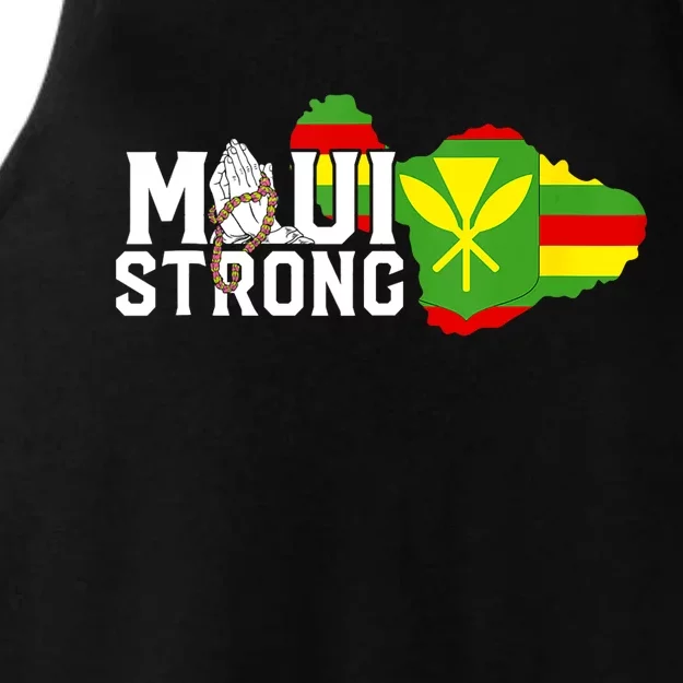 Pray For Maui Hawaii Strong We Stay With Maui Ladies Tri-Blend Wicking Tank