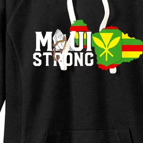 Pray For Maui Hawaii Strong We Stay With Maui Women's Fleece Hoodie