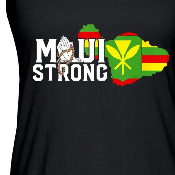 Pray For Maui Hawaii Strong We Stay With Maui Ladies Essential Flowy Tank