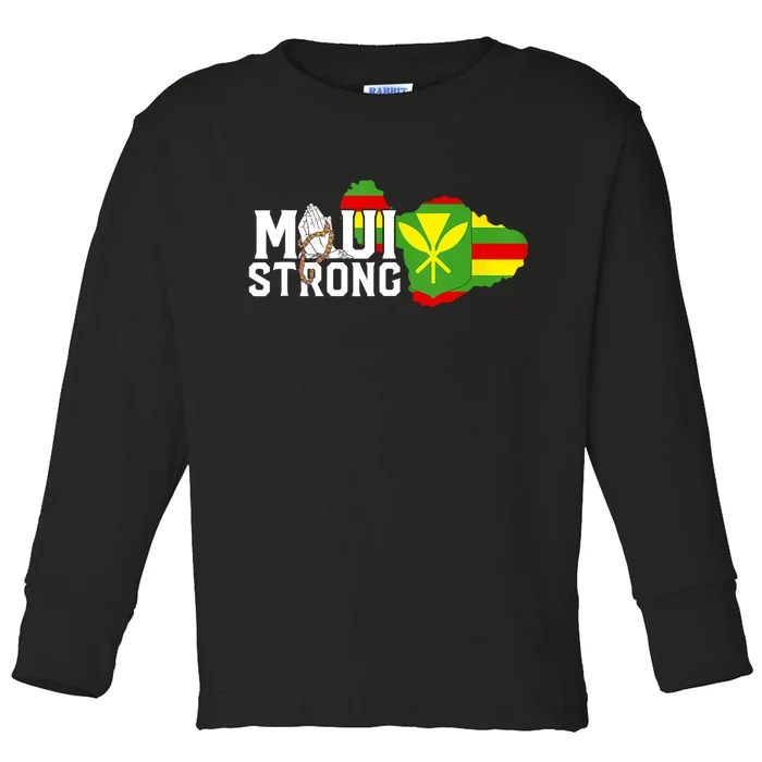 Pray For Maui Hawaii Strong We Stay With Maui Toddler Long Sleeve Shirt