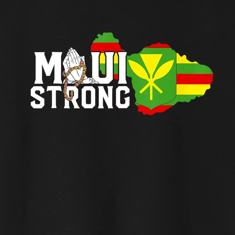 Pray For Maui Hawaii Strong We Stay With Maui Women's Crop Top Tee