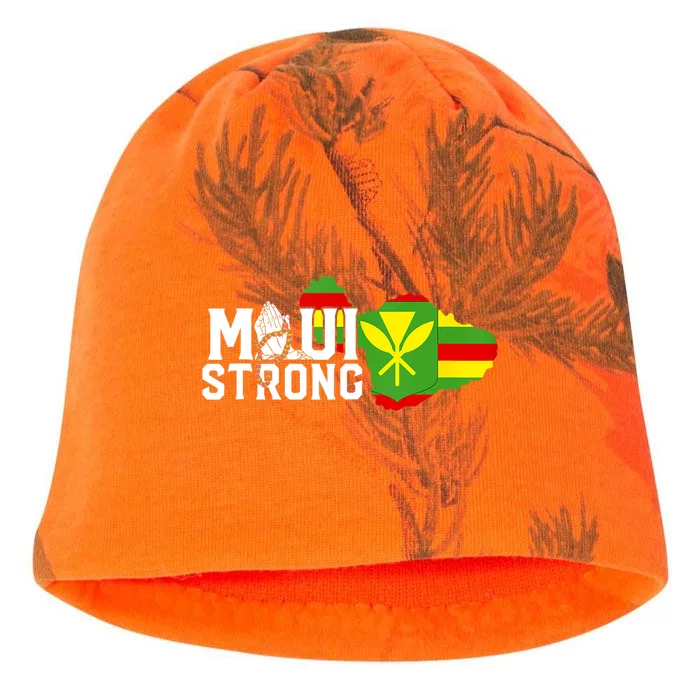 Pray For Maui Hawaii Strong We Stay With Maui Kati - Camo Knit Beanie