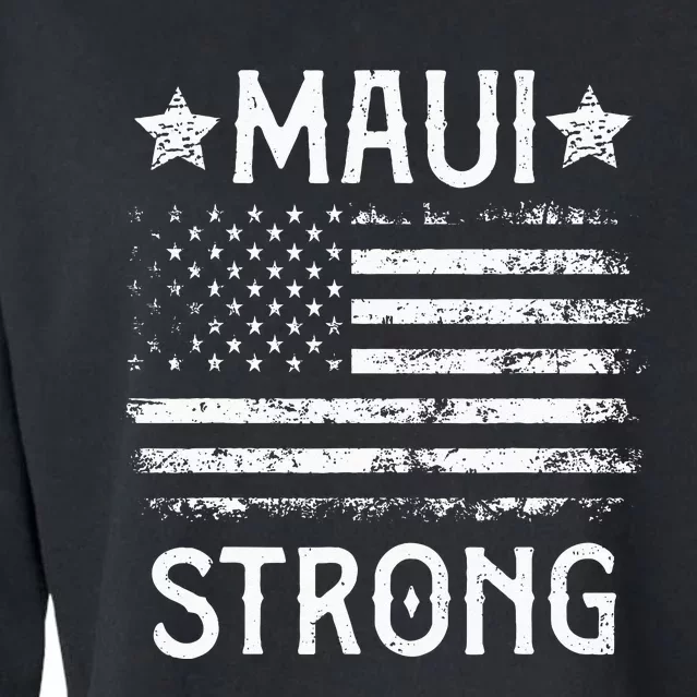 Pray For Maui Hawaii Strong Cropped Pullover Crew