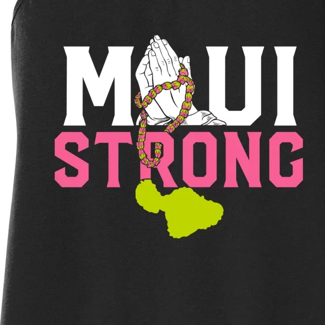 Pray For Maui Hawaii Strong Women's Racerback Tank