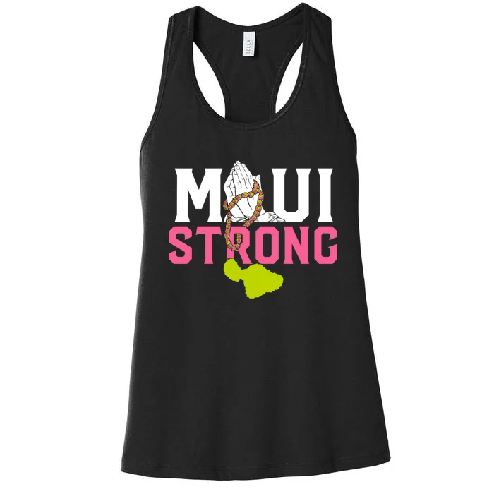 Pray For Maui Hawaii Strong Women's Racerback Tank