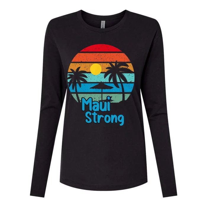 Pray For Maui Hawaii Strong Womens Cotton Relaxed Long Sleeve T-Shirt