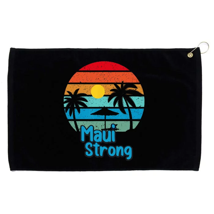 Pray For Maui Hawaii Strong Grommeted Golf Towel