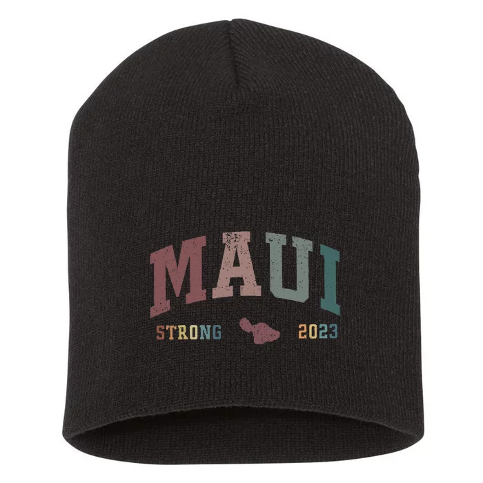 Pray For Maui Hawaii Strong Cute Short Acrylic Beanie