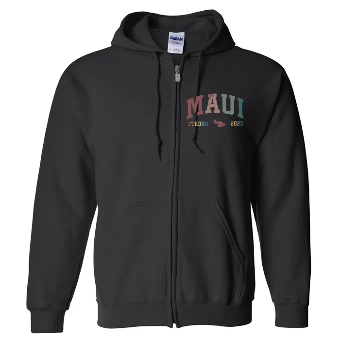 Pray For Maui Hawaii Strong Cute Full Zip Hoodie