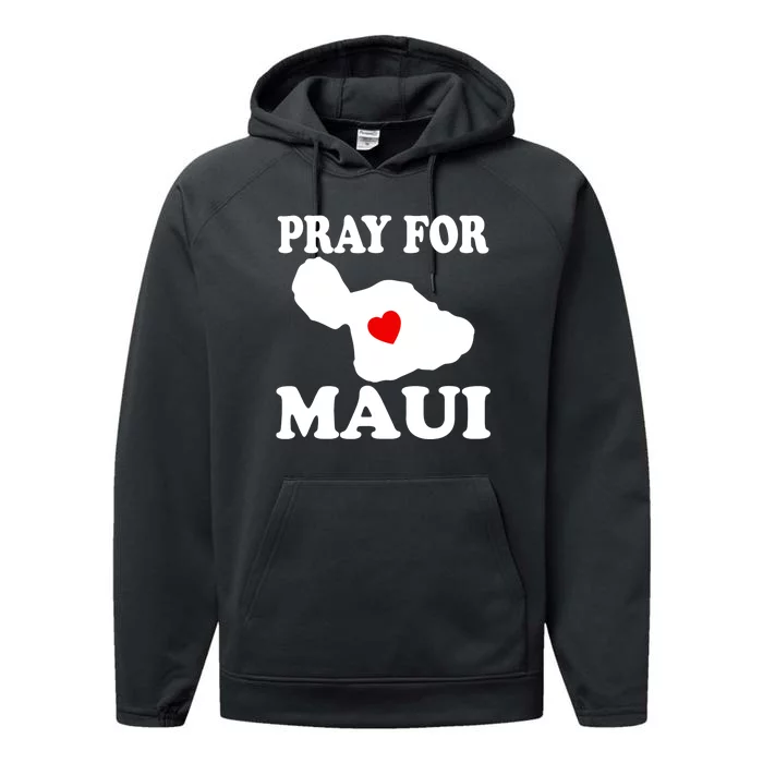 Pray For Maui Hawaii Wildflower Support Men Women Performance Fleece Hoodie