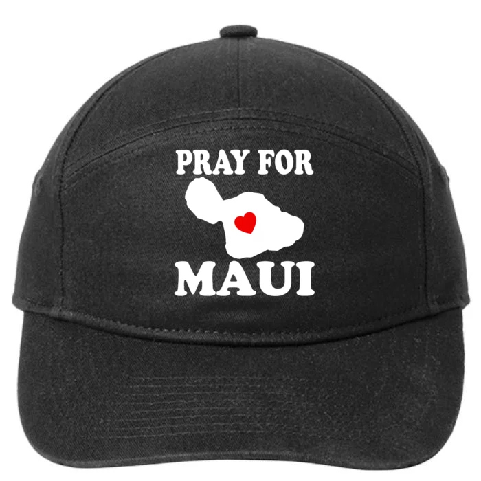 Pray For Maui Hawaii Wildflower Support Men Women 7-Panel Snapback Hat